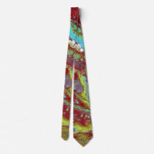 Zadel omhoog 1 uniek blauw rood Abstract Stropdas (Achterkant)