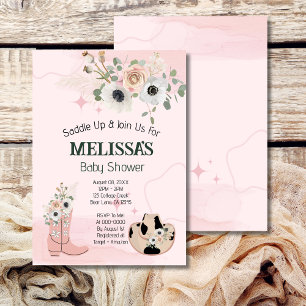 Zadel omhoog Baby shower rustieke cowgirl thema Kaart