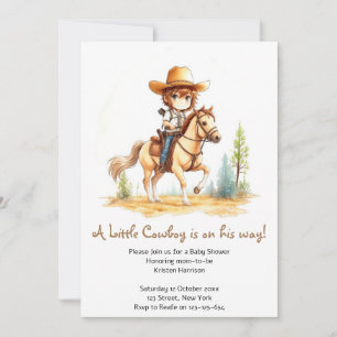 Zadel omhoog: Cowboy Baby shower Adventure Kaart