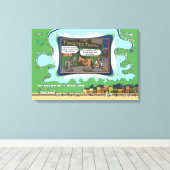 Zadel Op | Afstuderen 24x16 Canvas Afdruk (Insitu (Houten vloer))