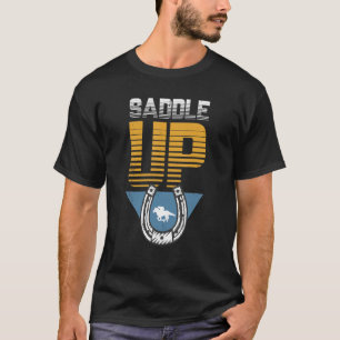 Zadel Op Hoefijzer Paardrijden Zadel Paard T-shirt