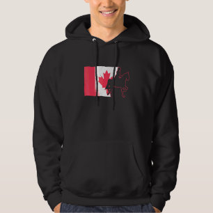 Zadel Stoel Engels Rijden Canada Vlag Paard Ruiter Hoodie