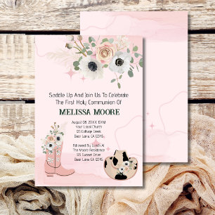 Zadel Western Cowgirl Eerste Heilige Communie op Kaart