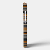 Zadelbruin en zwart gestreept patroon Case-Mate iPhone case (Achterkant / Links)
