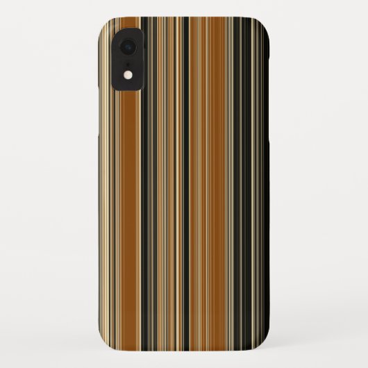 Zadelbruin en zwart gestreept patroon Case-Mate iPhone case (Achterkant)