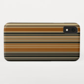 Zadelbruin en zwart gestreept patroon Case-Mate iPhone case (Achterkant (horizontaal))