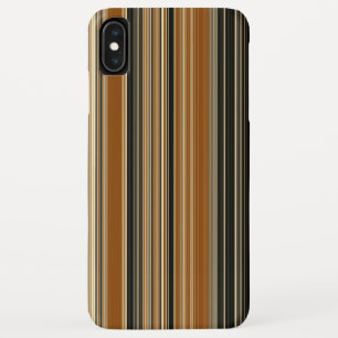 Zadelbruin en zwart gestreept patroon iPhone XS max hoesje
