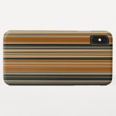 Zadelbruin en zwart gestreept patroon Case-Mate iPhone case (Achterkant (horizontaal))