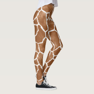 Zadelbruine huidpatroon van giraffe ID1152 Leggings