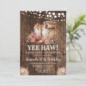 Zadelen Westerne Cowgirl Rustic 30ste verjaardag Kaart (Staand voorkant)