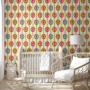 Zadelijke elegantie in roomkleur behang