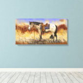 zadelpaardenrustplaats canvas afdruk (Insitu (Houten vloer))