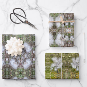 Zaden en zijderoute, van milroos   Natuurlijke   Inpakpapier Vel