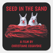 Zaden in de zand-Sticker Vierkante Sticker (Voorkant)