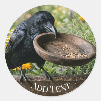 Zaden in tuin raaf stickers