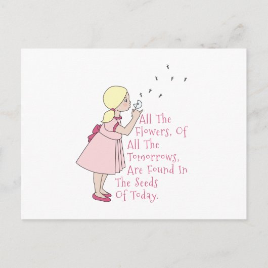 Zaden van vandaag briefkaart (Voorkant)