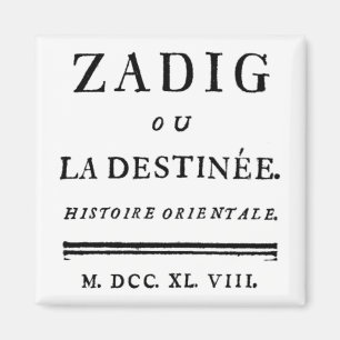 Zadig, of Het Boek van het Lot - Descartes Magneet