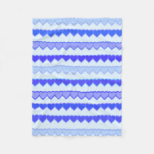Zaduwen van blauw hart fleece deken