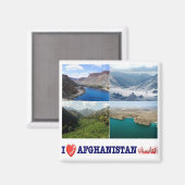 zAF005 I Love AFGHANISTAN, Landschappen, Fridge Magneet (Voorkant / Achterkant)