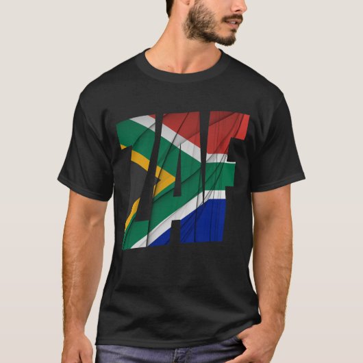 ZAF - Zuid-Afrikaanse vlag T-shirt (Voorkant)