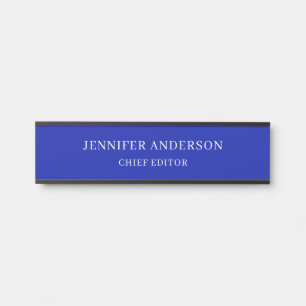 Zaffre Blauw Professioneel Modern Sober Minimalist Deurbordje