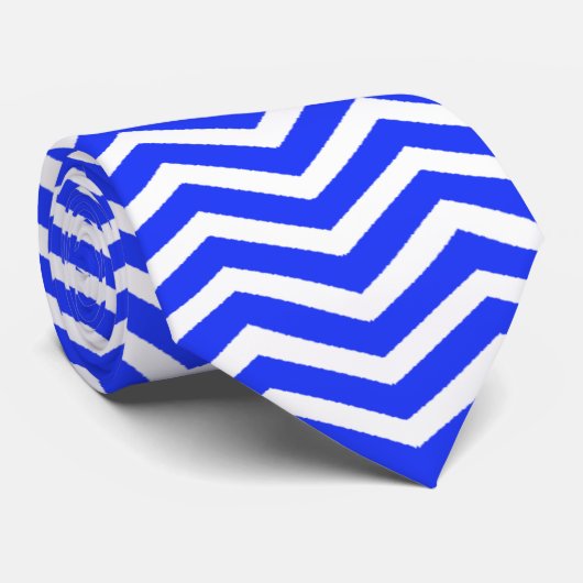Zag bleu blanc - Cravate (Roulé)