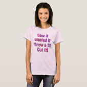 Zag dat hij het wilde... en een pasje kreeg het. t-shirt (Voorkant volledig)