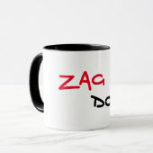 Zag Dog Black Trim Coffee Mok (Voorkant links)