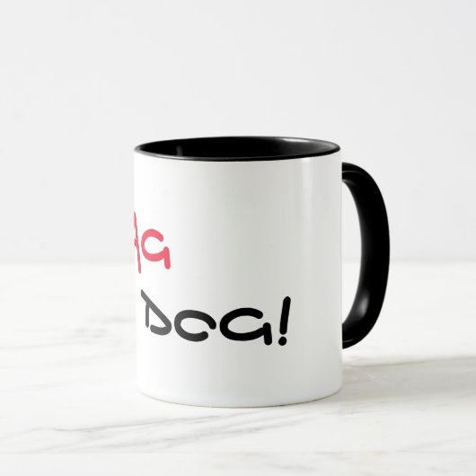 Zag Dog Black Trim Coffee Mok (Voorkant rechts)