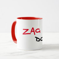 Zag Dog Rode Rand Koffiemok
