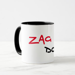 Zag Dog Zwarte Rand Koffie Mok