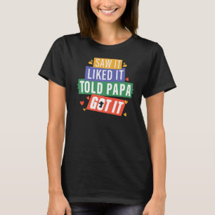 Zag het zo dat Papa het kreeg opa opa opa opa T-shirt