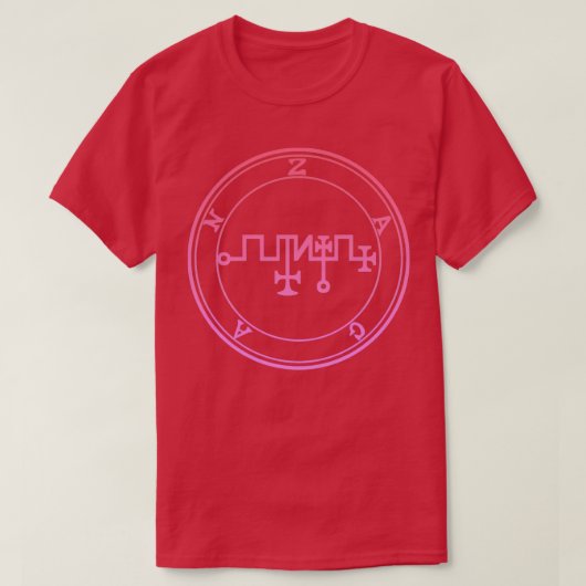 Zagan Sigil zet metaal om in een roze gradiënt T-shirt (Design voorkant)