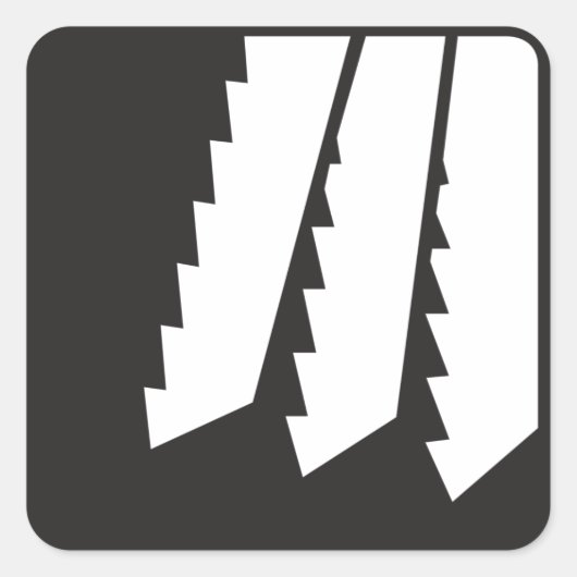 Zagen tanden Stickers (Voorkant)