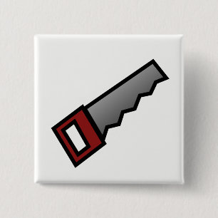 Zagen Vierkante Button 5,1 Cm