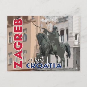 Zagreb, bezoek Kroatië Briefkaart