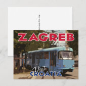 Zagreb, bezoek Kroatië Briefkaart (Voorkant / Achterkant)