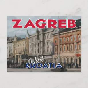 Zagreb, bezoek Kroatië Briefkaart