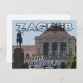 Zagreb, bezoek Kroatië Briefkaart (Voorkant / Achterkant)