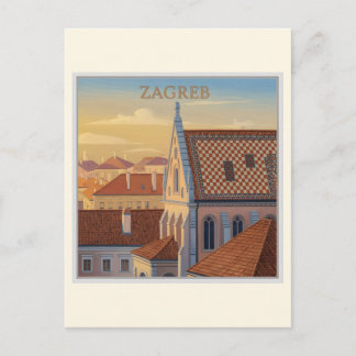 Zagreb - Croatia - Vintage Travel Briefkaart