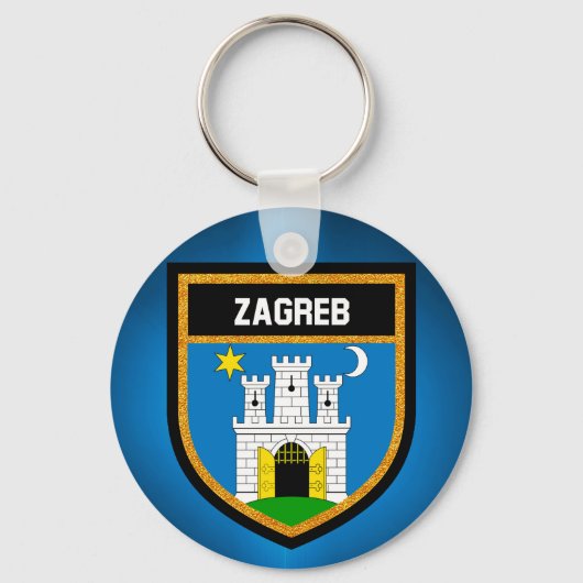 Zagreb Flag Sleutelhanger (Voorkant)
