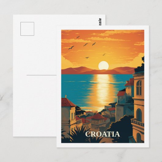 Zagreb Kroatië  Beroemde Reisplaats Briefkaart (Voorkant / Achterkant)