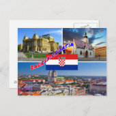 Zagreb Kroatië Briefkaart (Voorkant / Achterkant)