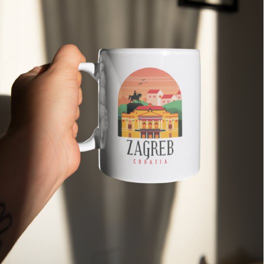 Zagreb Kroatië Cityscape Koffiemok
