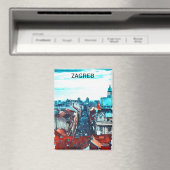 Zagreb Kroatië Cityscape Uitzicht Magneet (Insitu (Vaatwasser))