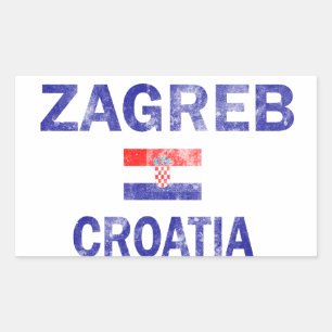 Zagreb Kroatië Design Rechthoekige Sticker
