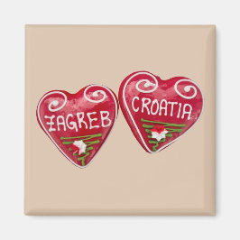 Zagreb, Kroatië: Heart-Shaped Licitar Magneet