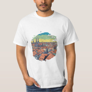 ZAGREB KROATIË ILLUSTRATIE T-SHIRT