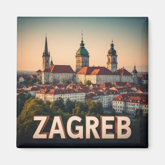 Zagreb Kroatië Oude Stad Geschiedenis Architectuur Magneet
