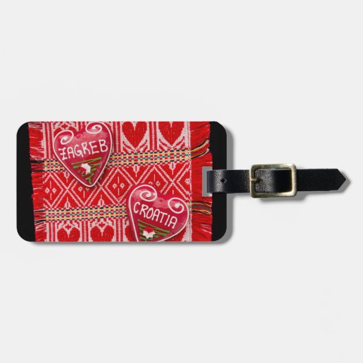 Zagreb Kroatië Souvenir Bagagelabel (Voorkant horizontaal)